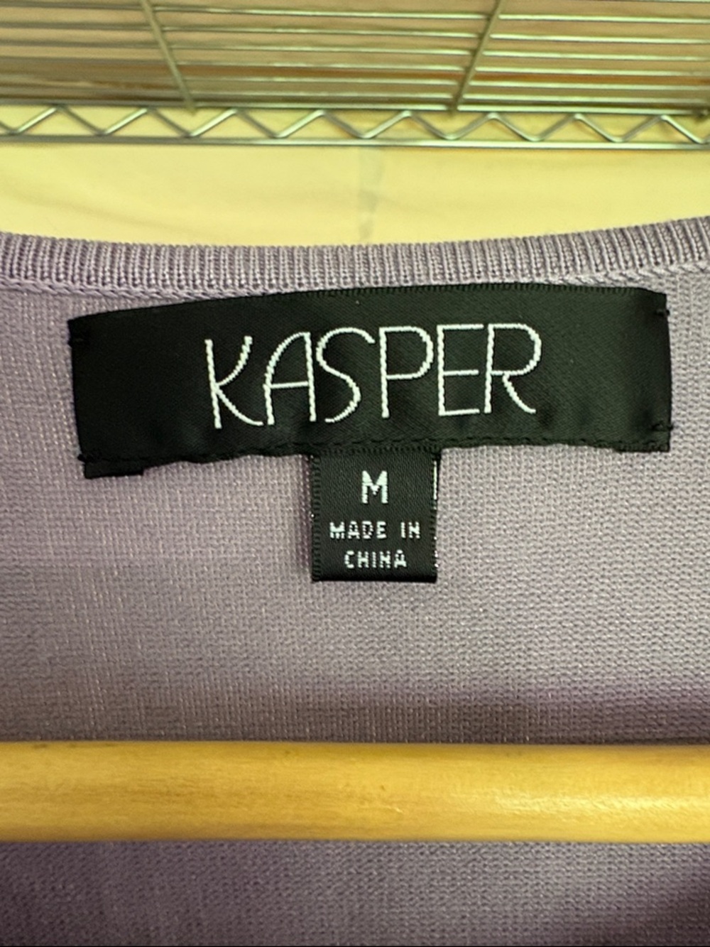 Kasper Women's Long Sleeve Crewneck Top - Lavender - Picture 2 of 4